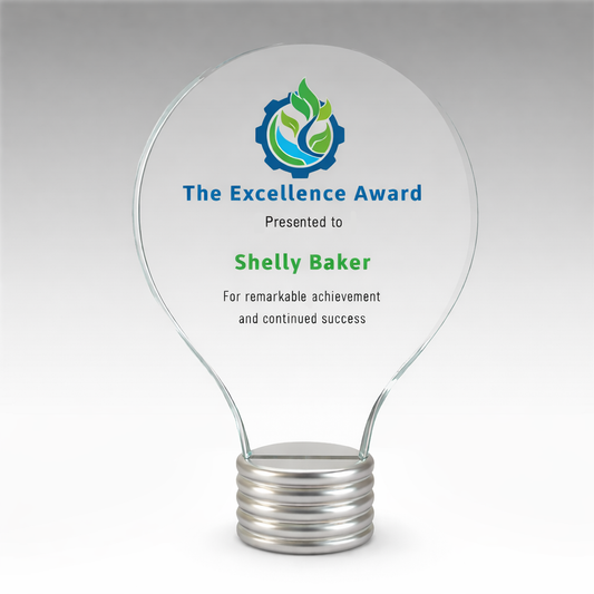 Colour Printed Bulb Shape Glass Award (JBG1010A/B/C)