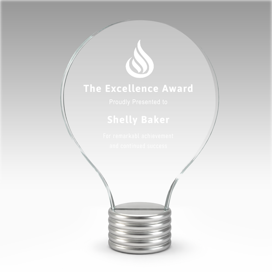 Lasered Bulb Shape Glass Award (JB1010A/B/C)