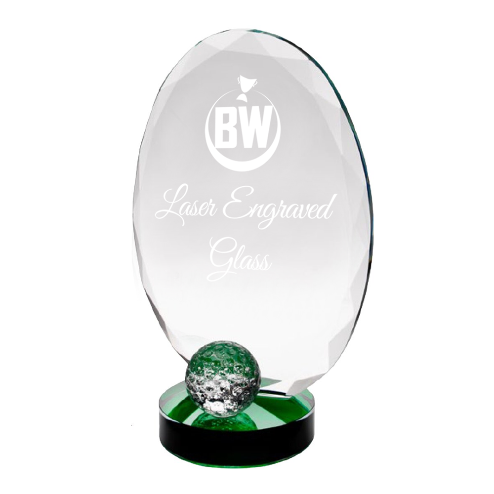 Stylish Lasered Golf Premier Glass Award (JB3100A/B/C)