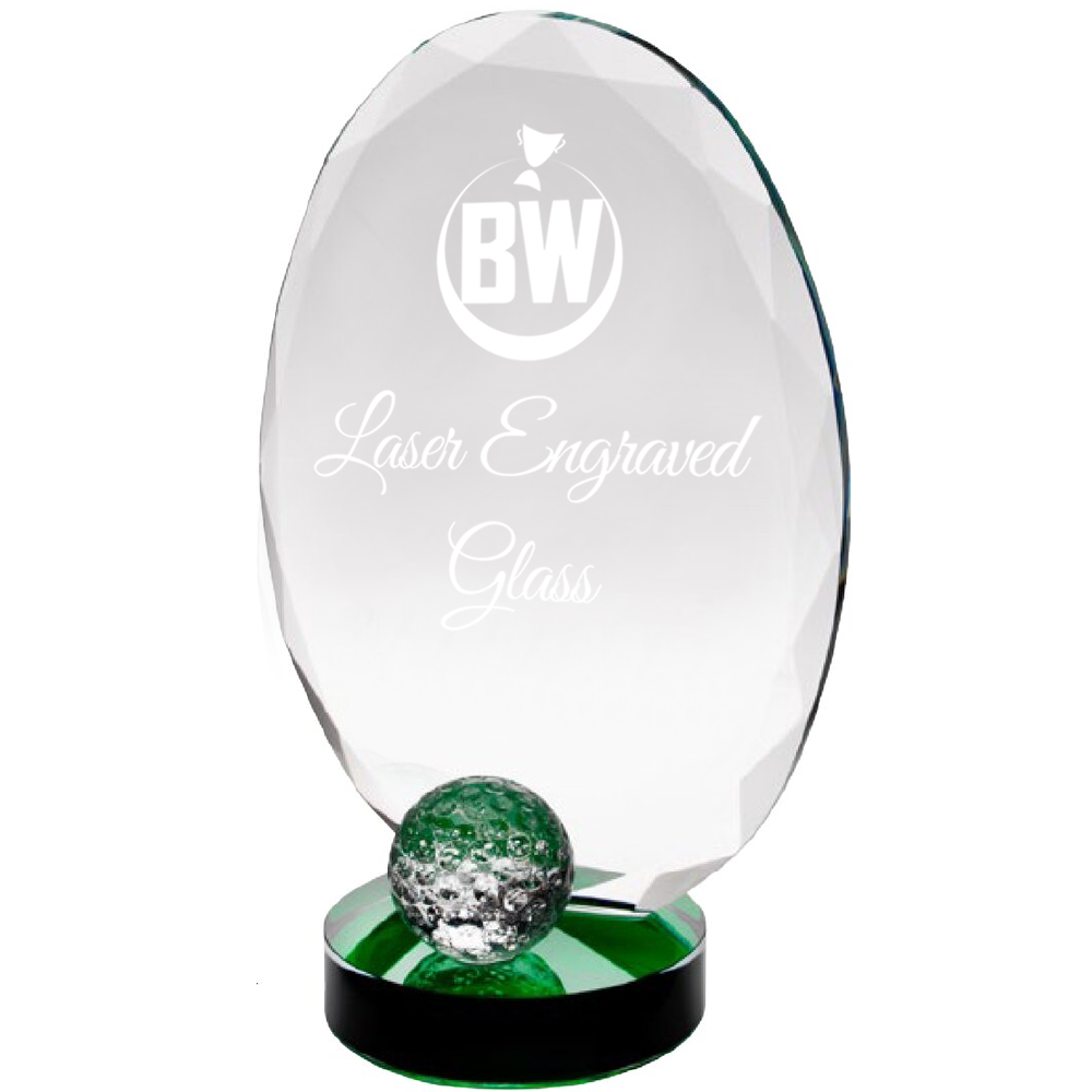 Stylish Lasered Golf Premier Glass Award (JB3100A/B/C)