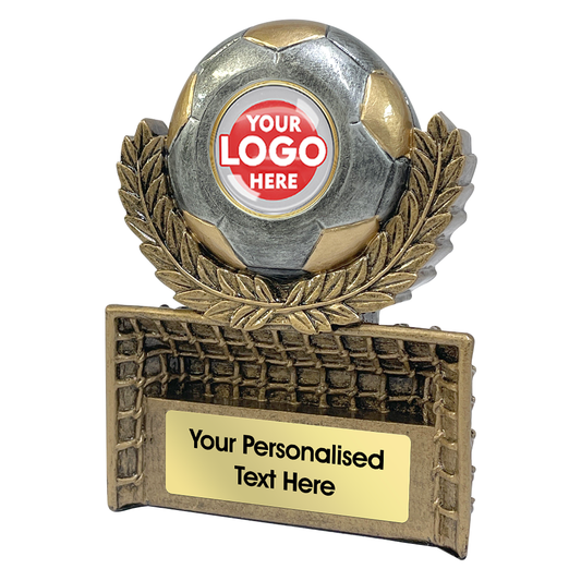 Football Trophy Award Featuring a Ball, Laurel and a Goal (JR1-RF212A/B/C)