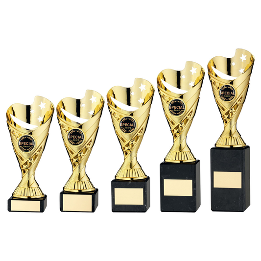 Sabre Stars Trophy Cup - Gold | 5 Sizes Available | TYC908 BW Trophies