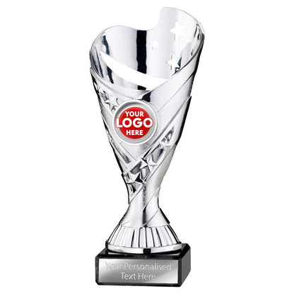 Sabre Stars Trophy Cup - Silver | 5 Sizes Available | TYC918 BW Trophies