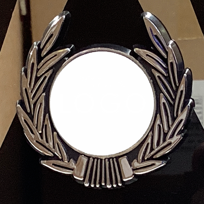 Football Glass Trophy Award in Black Trimmed (KB014A)