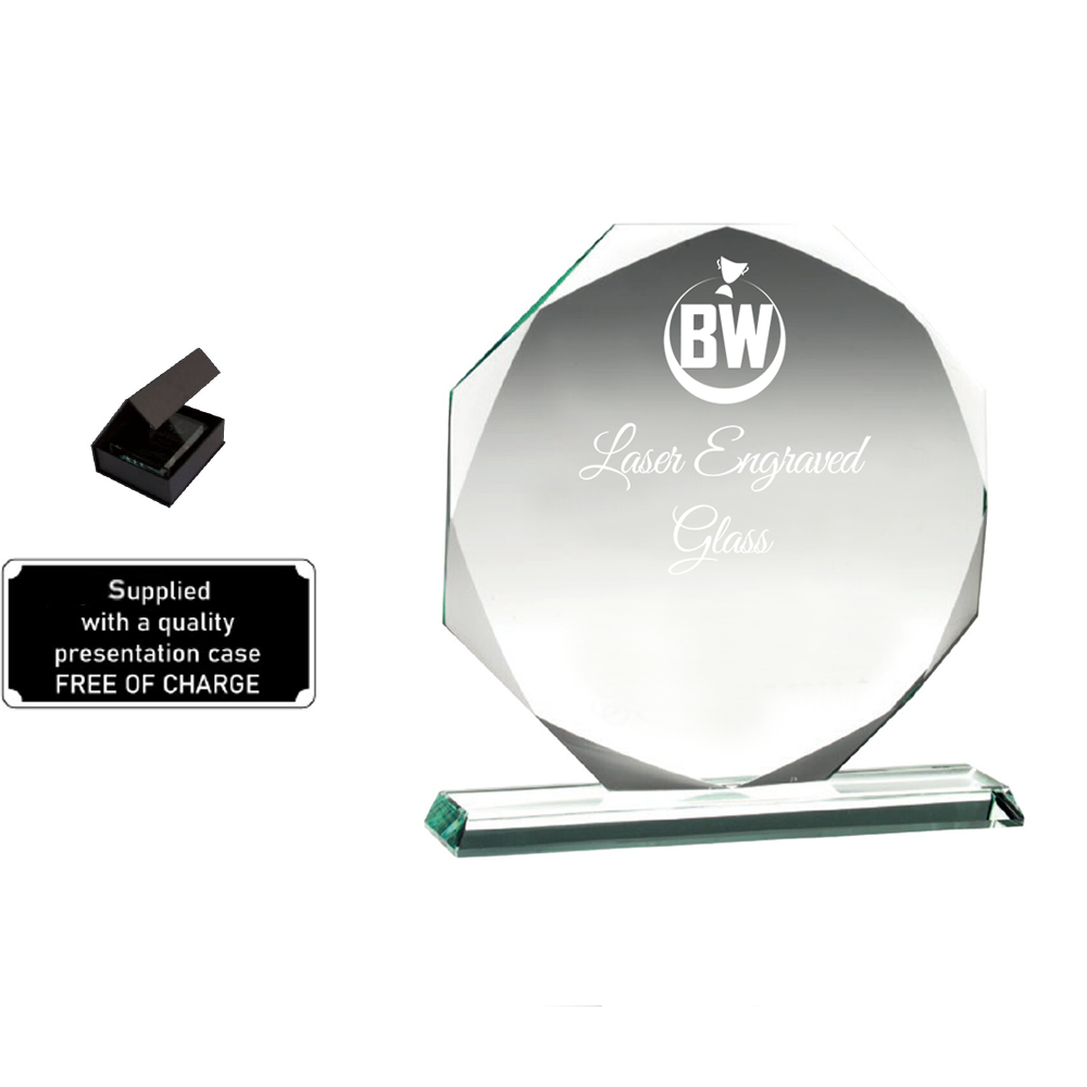 Solid and Elegant Octagonal Lasered Jade Glass (KG1A/B/C)