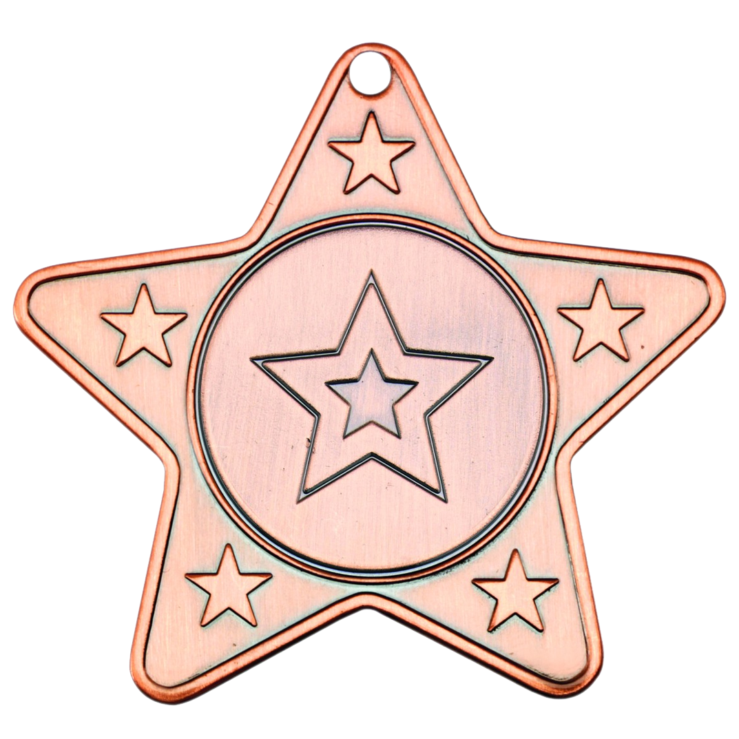 The Original Star Shape Medal BW Trophies