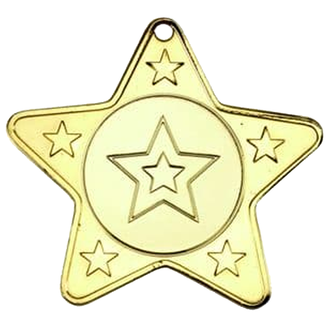 The Original Star Shape Medal BW Trophies