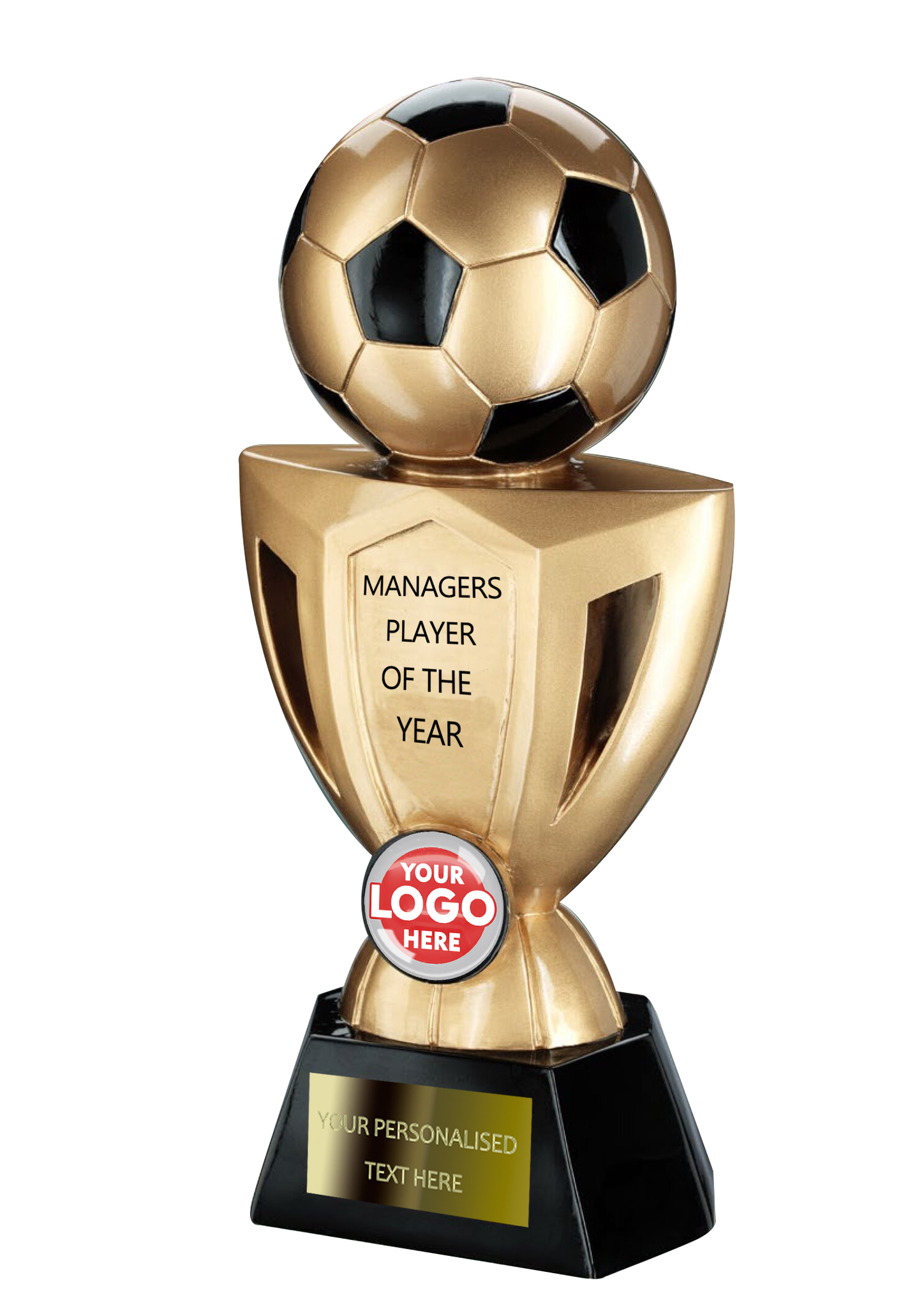 Football Golden Trophy with Golden Ball Available in 4 Titles (RF980MA/MI/PA/PL)