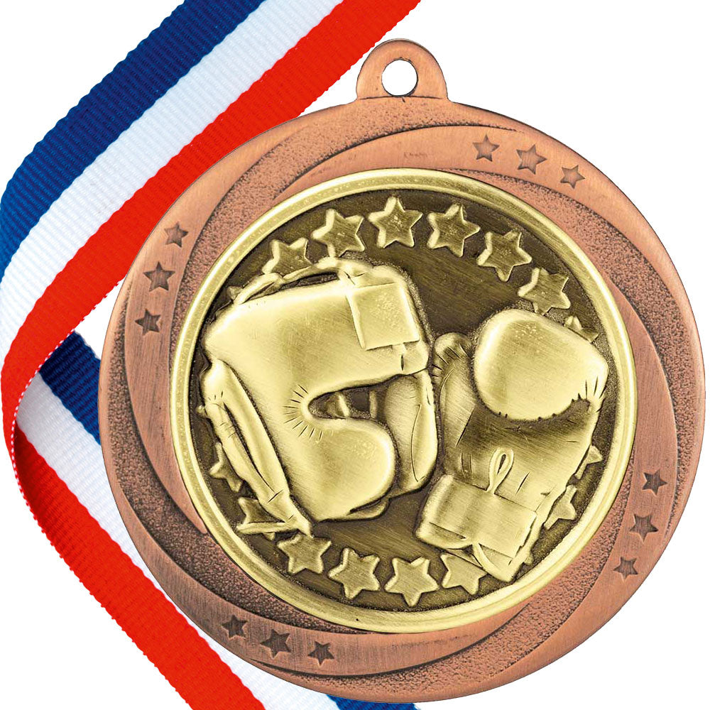 60mm Superstars Boxing Medals with Ribbons