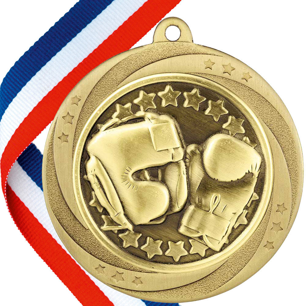 60mm Superstars Boxing Medals with Ribbons