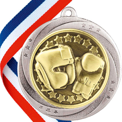 60mm Superstars Boxing Medals with Ribbons