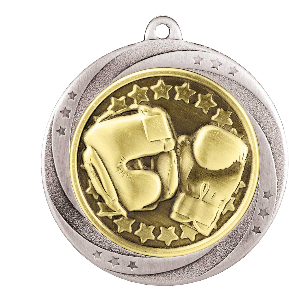 60mm Superstars Boxing Medals with Ribbons