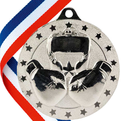 50mm Boxing Gloves Medals with Choice of Ribbon