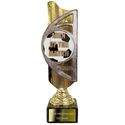 Gold and Silver Football Award (BS21A/B/C) With Embossed Football Design Option
