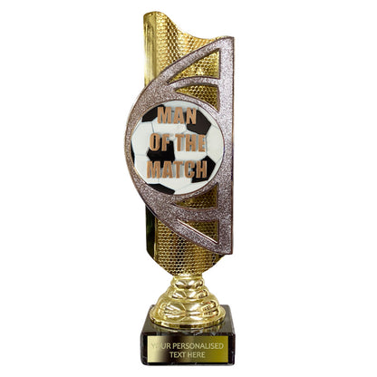 Gold and Silver Football Award (BS21A/B/C) With Embossed Football Design Option