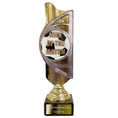 Gold and Silver Football Award (BS21A/B/C) With Embossed Football Design Option