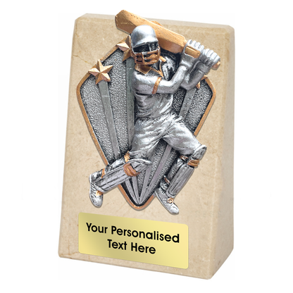 Cricket Batsman/Bowler/Bat&Ball Marble Wedge