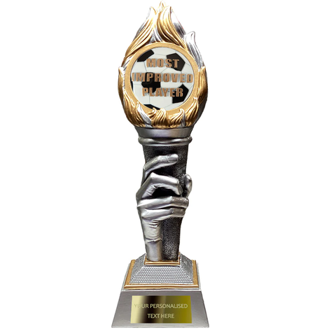 Most Improved Player Torch Resin Award Silver&Gold (FG127)