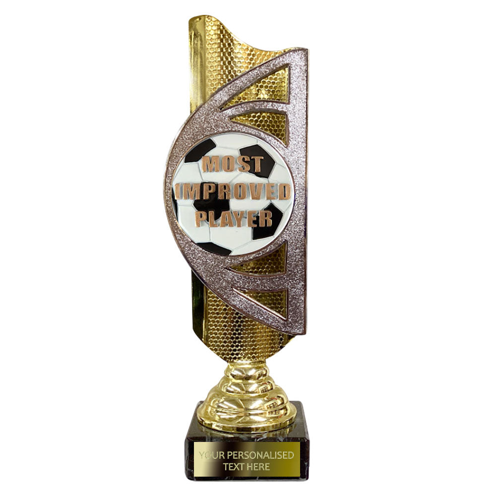 Gold and Silver Football Award (BS21A/B/C) With Embossed Football Design Option