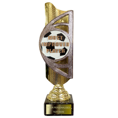Gold and Silver Football Award (BS21A/B/C) With Embossed Football Design Option