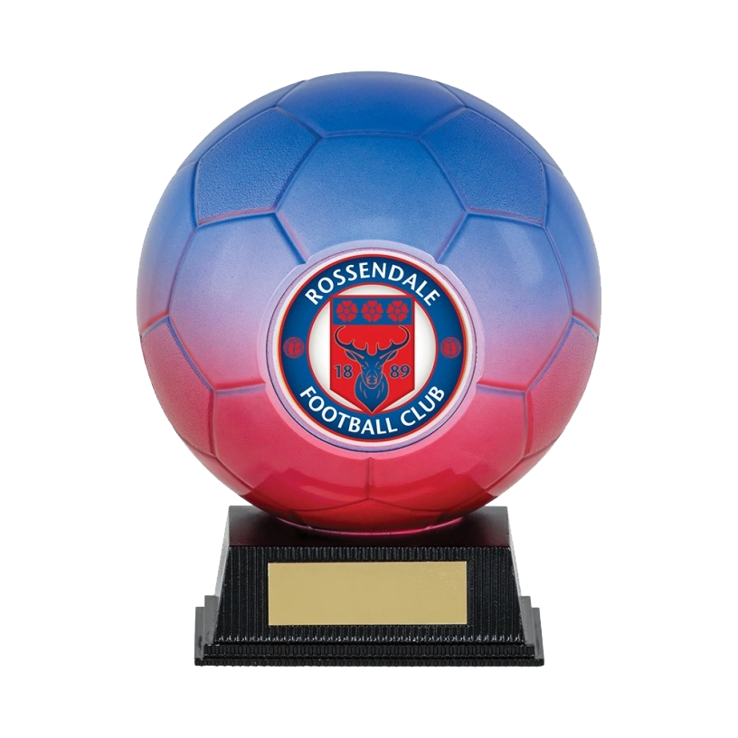 Red & Blue  Football Ball Multicolour Trophy on Stand NB1BURE BW Trophies