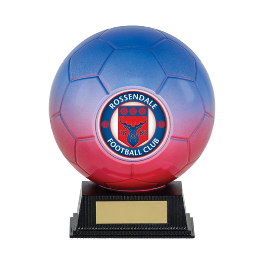 Red & Blue  Football Ball Multicolour Trophy on Stand NB1BURE