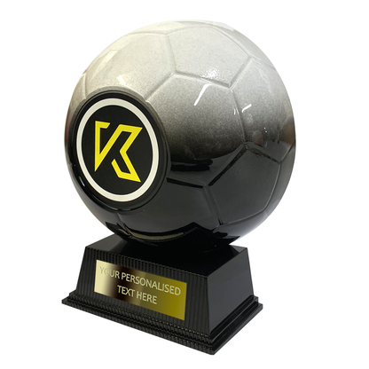 Black & White Football Ball Multicolour Trophy on Stand NB1WHBL