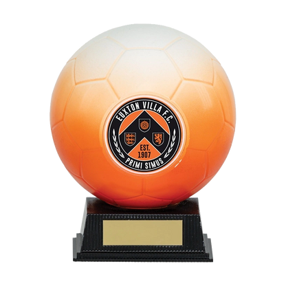 Orange & White Football Ball Multicolour Trophy on Stand NB1WHO BW Trophies