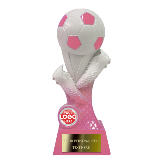 Pink & White  Football Multicolour Trophy NB4P