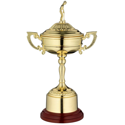 Golden Golf Trophy Cup with Engraving Option (RC01G)