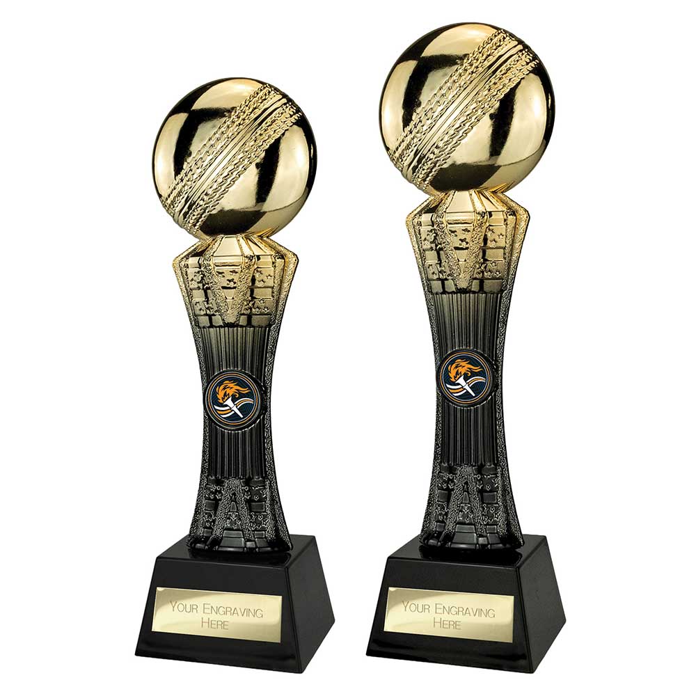 Gold Cricket Ball Tower Trophy