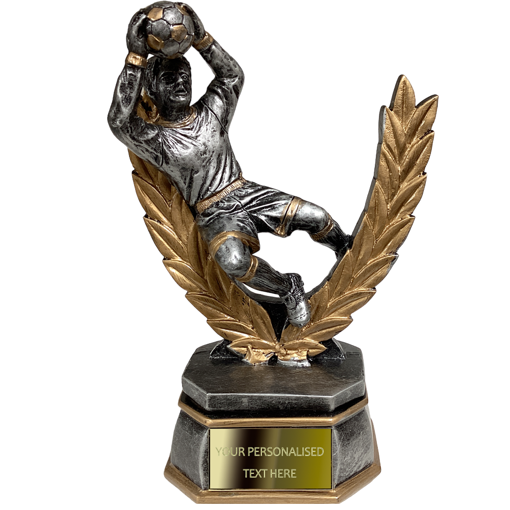 Gold and Silver Goalkeeper Football Resin Award (PCM1176-2)