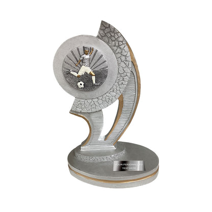 Silver Football Resin Trophy Award (PCM1351-/2/3) BW Trophies
