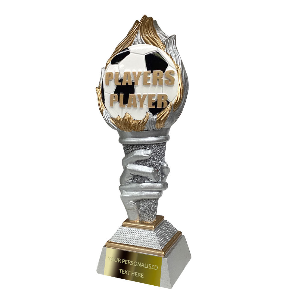 Silver&Gold Football Torch Resin Award with Disc Insert of your Choice (FG125) BW Trophies