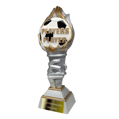 Silver&Gold Football Torch Resin Award with Disc Insert of your Choice (FG125) BW Trophies