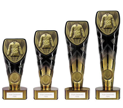 Personalised Black and Gold Martial Arts Gi Trophy