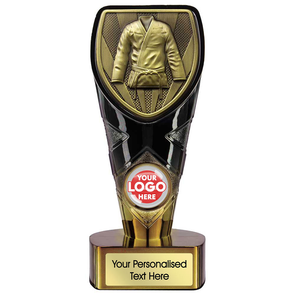 Personalised Black and Gold Martial Arts Gi Trophy