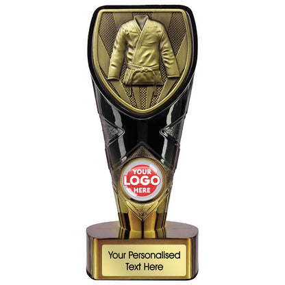 Personalised Black and Gold Martial Arts Gi Trophy