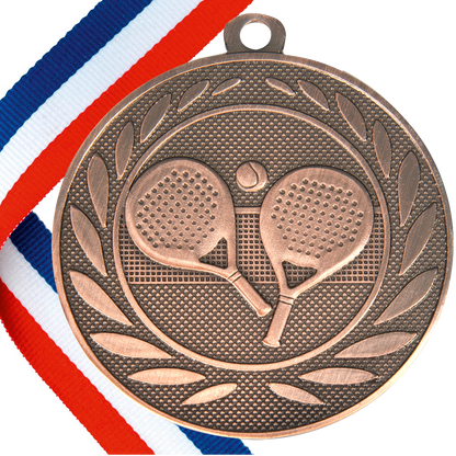 50mm Embossed Padel Medal with Ribbon