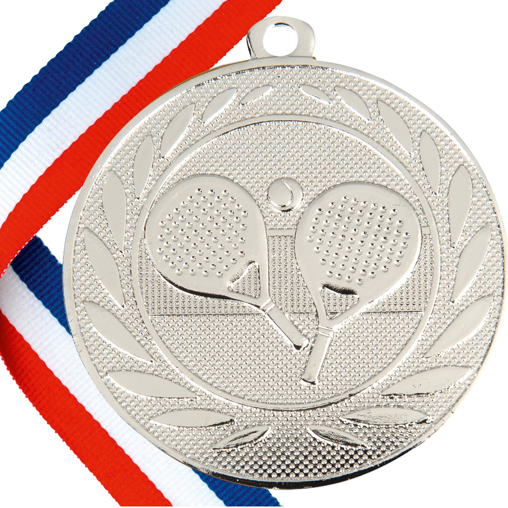 50mm Embossed Padel Medal with Ribbon