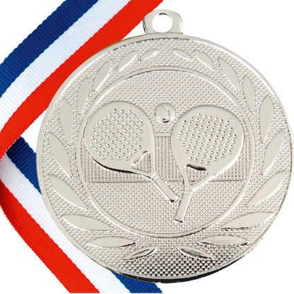 50mm Embossed Padel Medal with Ribbon