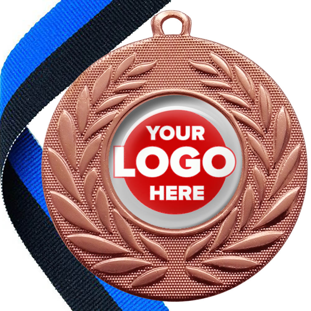 50mm Classic Wreath Medal on a Ribbon