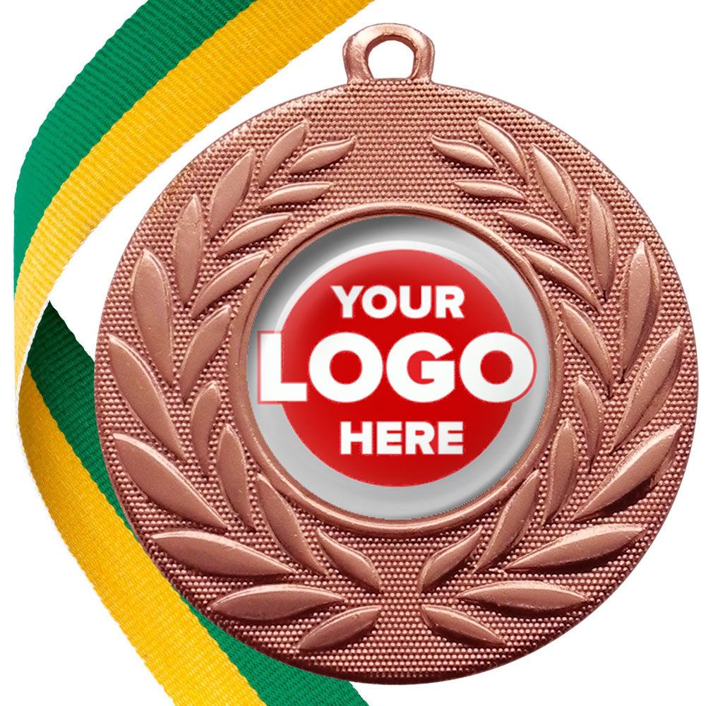 50mm Classic Wreath Medal on a Ribbon