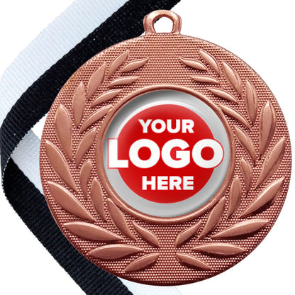 50mm Classic Wreath Medal on a Ribbon