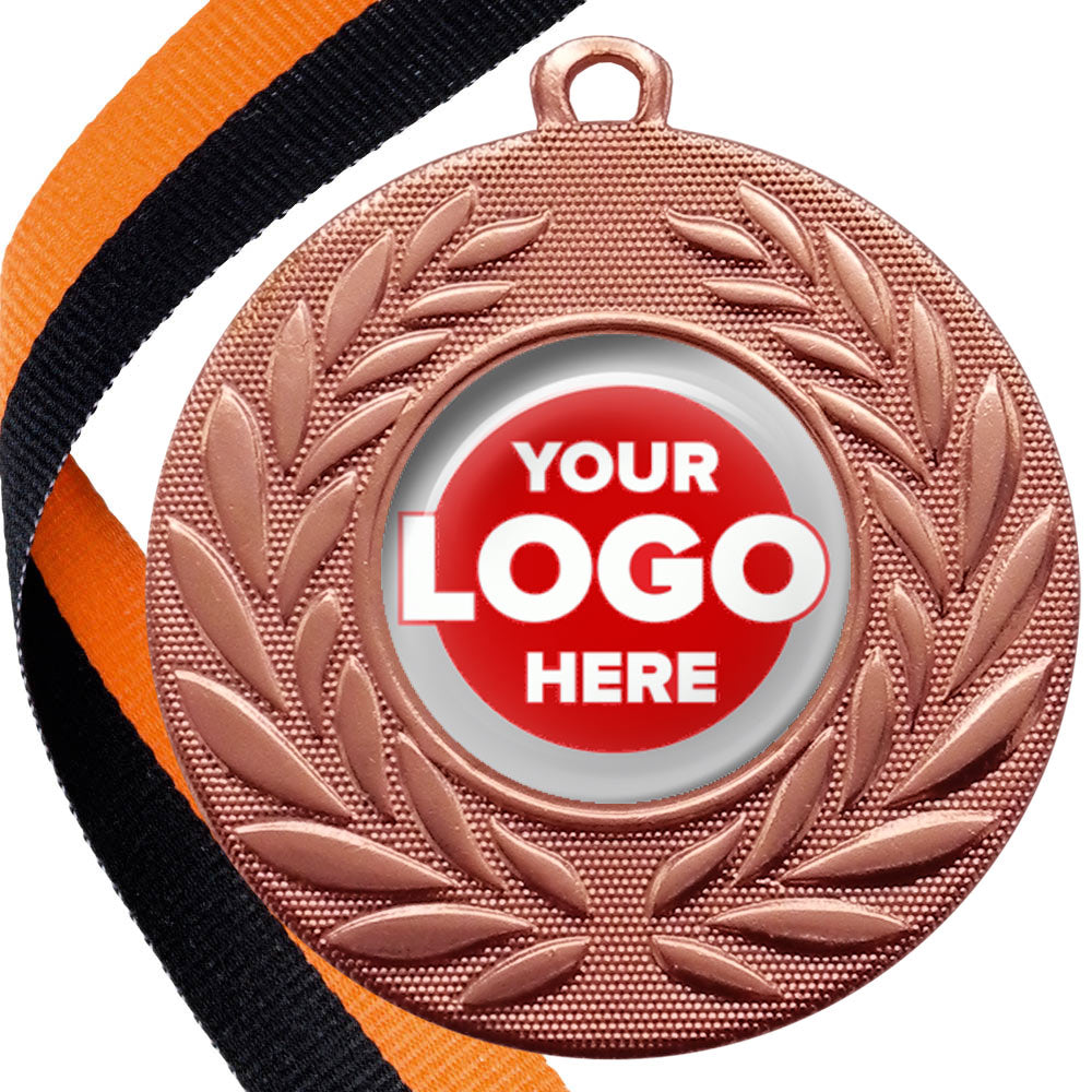 50mm Classic Wreath Medal on a Ribbon