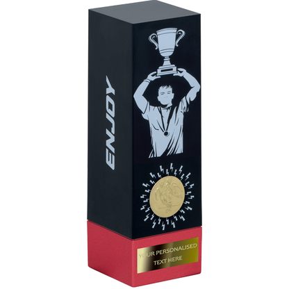 Heavy Football Tower Trophy (5 colors available) (BL1BLBU/GO/RE/SI/WH)