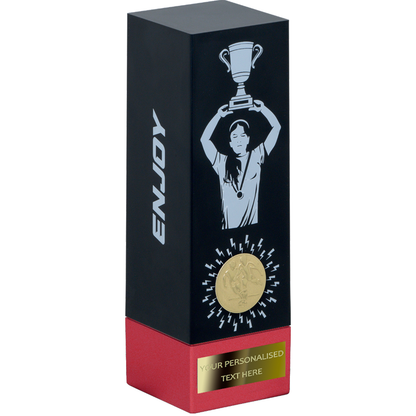 Heavy Women Football Tower Trophy (5 colors available) (BL2BLBU/GO/RE/SI/WH)