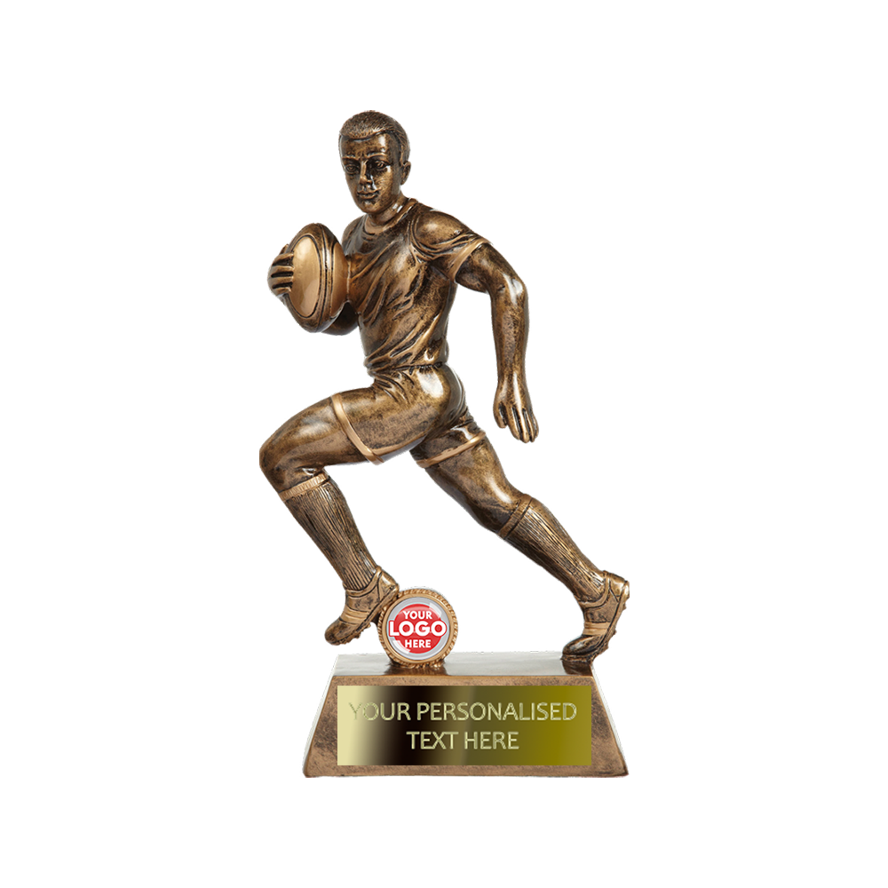 Antique Gold Rugby Player Trophy (RF1955/56/58/59/60)