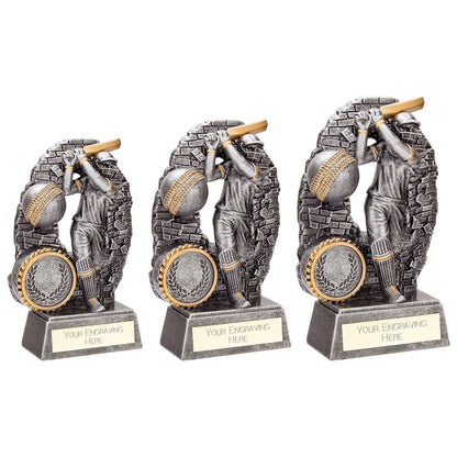 Break Through  Cricket Batsman Trophy with Club Logo
