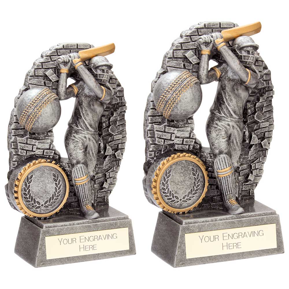 Break Through Female Cricket Trophy with Club Logo
